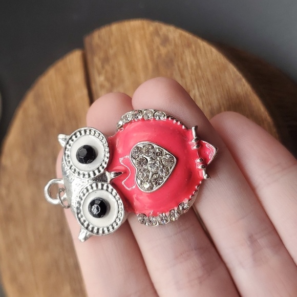 Sparkling‎ cute owl pendant - Picture 2 of 2